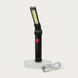 Комплектація акумуляторного ліхтаря Work Light Pro 2026: професійний LED-ліхтар з поворотною COB-панеллю та кабель USB для заряджання на світлому фоні.