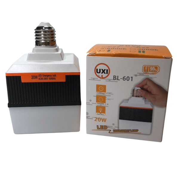 Аварійна LED лампа UXI BL-601 20W поруч з упаковкою