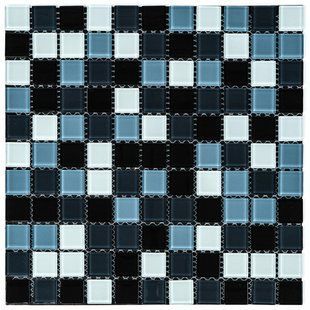 Мозаїка з декоративного скла Чорно-сіра 298&times;298&times;4,5 мм SW-00002369