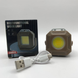 Комплектація акумуляторного LED прожектора 2399-B &mdash; прожектор, USB кабель та упаковка