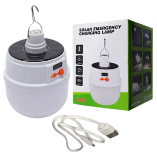 Сонячна акумуляторна LED лампа Emergency Charging Lamp 2025 з упаковкою