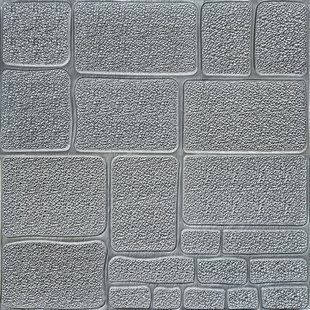 Самоклеюча декоративна 3D панель Камінь срібло 700&times;700&times;4 мм SW-00000187